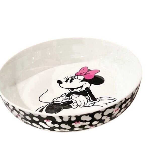 Limited Edition Disney Minnie Mouse Bowl With Pink Bows And Polka Dot Design - Picture 4 of 8